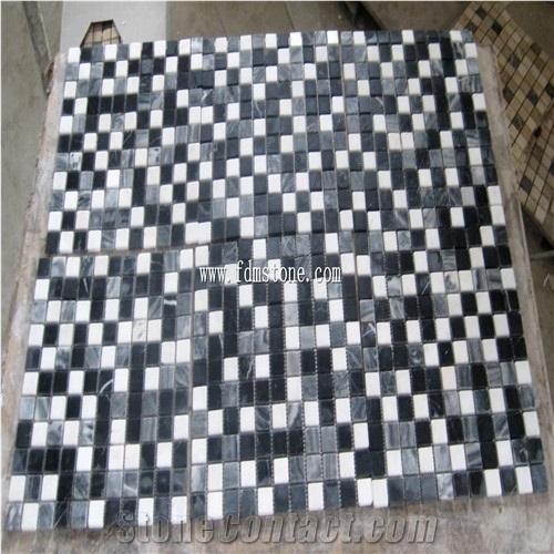 Black Mosaic Marble,Onyx Mosaic Tiles,Wall Mosaic,White Mosaic,Black Mosaic