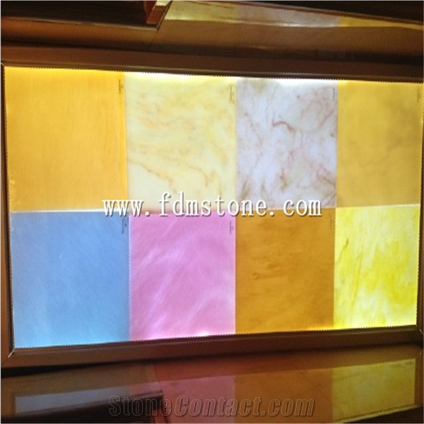 Blue Agate Artificial Translucent Onyx Glass Panel