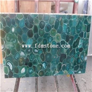 Blue Agate Artificial Translucent Onyx Glass Panel