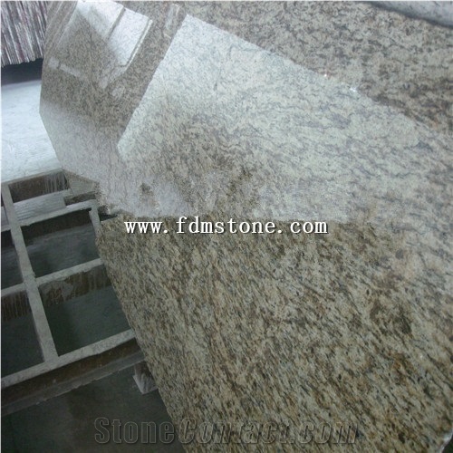 Brazil Giallo Cecilia Dark Granite Polished Granite Floor Covering Tiles, Walling Tiles,Slab