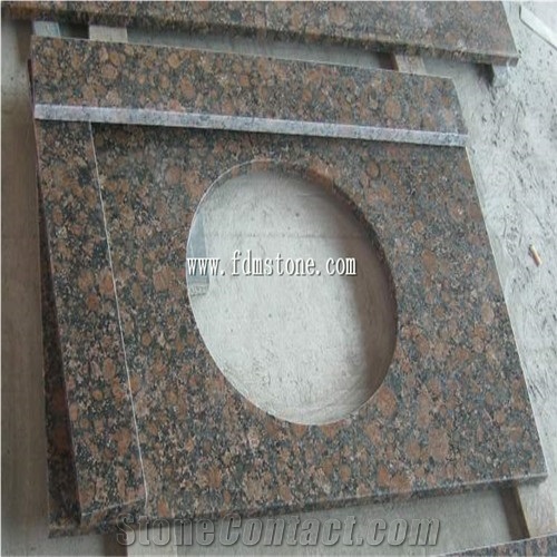 China Baltic Brown Granite Polished Kitchen Countertop,Bar Top,Island Top,Bullnosed Desk Tops,Curved Bench Tops,Work Top