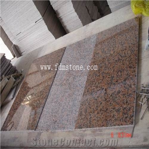 China Big Flower Red Granite Polished&Flamed Floor Tiles,Walling Tiles,Countertop,Step,Stairs,Kerbstone,Paving,Skirting
