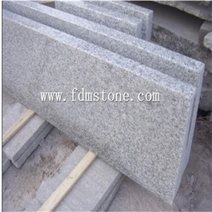 China Black Grey Limestone Stone Polished Flamed Brushed Bullnosed Step,Stair Treads,Risers,Staircase