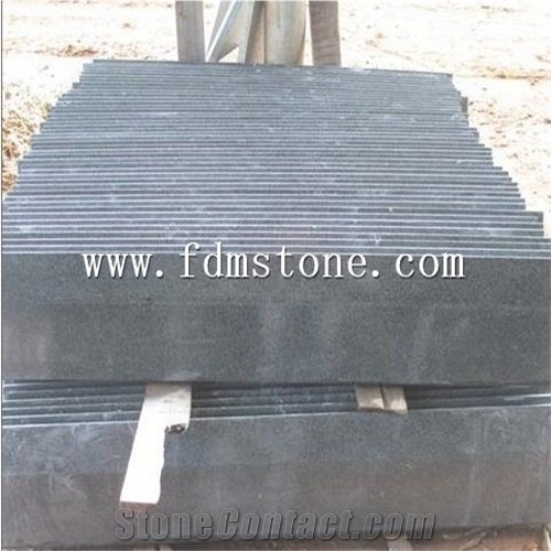 China Blue Granite Stone Polished Bullnosed Step,Stair Treads,Risers,Staircase Interior