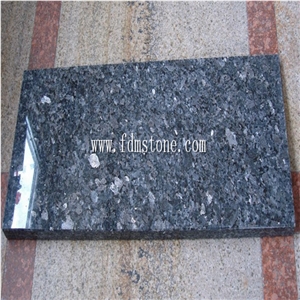 China Blue Pearl Granite Stone Polished Flamed Brushed Bullnosed Step,Stair Treads,Risers,Staircase 