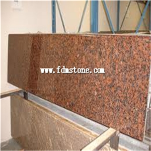 China Carmen Red Granite Polished Kitchen Countertop,Bar Top,Island Top,Bullnosed Desk Tops,Curved Bench Tops,Work Top