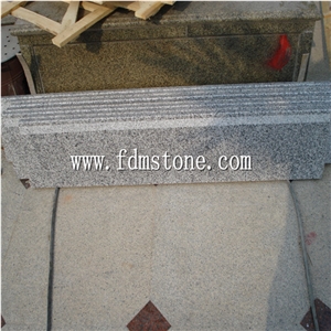 China Cheapest G603 Royal Grey Seasame White Pangdong White Maple Red Granite Polished Flamed Brushed Bullnosed Step,Stair Treads,Risers,Staircase