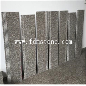 China G439 Big White Flower Granite Polished Flamed Brushed Bullnosed Step,Stair Treads,Risers,Staircase