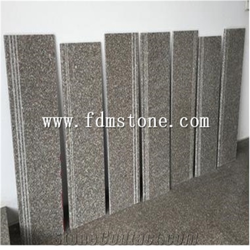 China G664luoyuan Red Granite Stone Polished Flamed Brushed Bullnosed Step,Stair Treads,Risers,Staircase