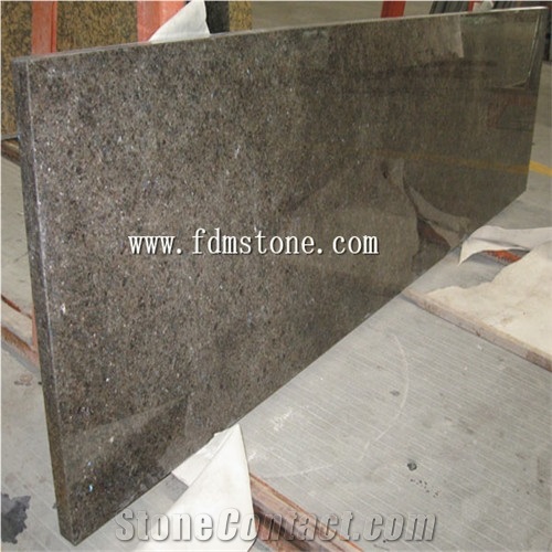 China Ice Blue Granite Polished Bathroom Kitchen Countertop Bar Top,Island Top,Bullnosed Desk Tops,Curved Bench Tops,Work Top