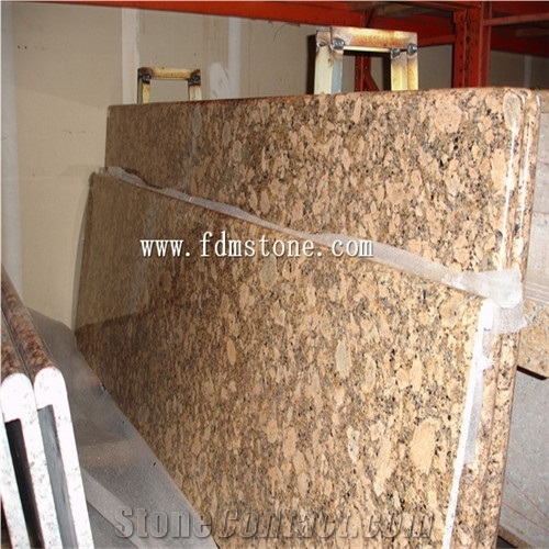 China Imperial Gold King Golden Granite Polished Bathroom Kitchen Countertop,Bar Top,Island Top,Bullnosed Desk Tops,Curved Bench Tops,Work Top