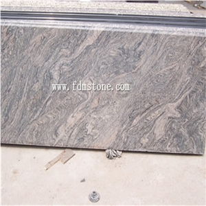 China Juparana Sea Wave Granite Polished Kitchen Countertop,Bar Top,Island Top,Bullnosed Desk Tops,Curved Bench Tops,Work Top