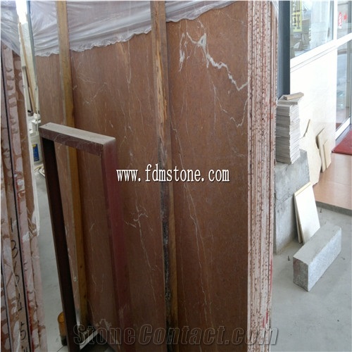 China Rose Alicante Red Marble Flooring Tiles,Polished Walling Tiles,Big Slab Hotel Project Decoration