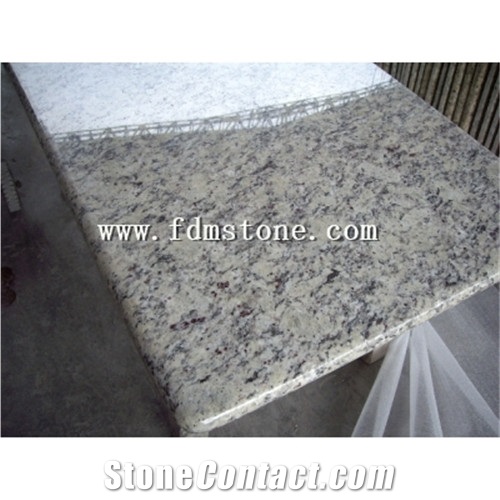 China Samoa White Granite Polished Kitchen Countertop,Bar Top,Island Top,Bullnosed Desk Tops,Curved Bench Tops,Work Top