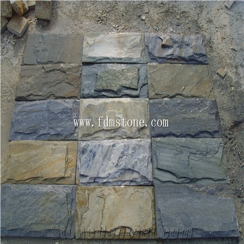 China Yellow Rust Sandstone Wall Cladding,Mushroom Wall Pattern，For Pillars Wall Decor