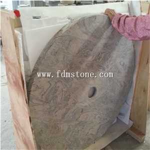Chinese Juparana Pink Granite Polished Bathroom Round Shower Tray for Tub Surround,Solid Surface Shower Bases,Shower Pannel