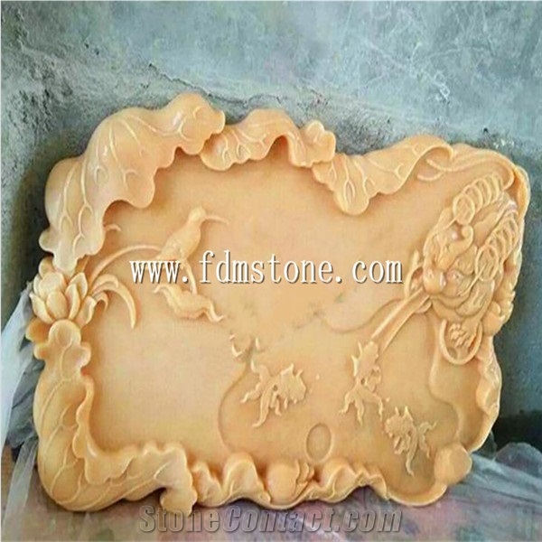 Chinese Natural Onyx Teaboard Stone Carving,Tea Plate