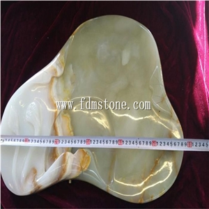 Chinese Natural Onyx Teaboard Stone Carving,Tea Plate