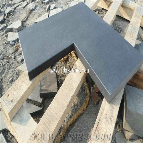 Chiselled Black Granite Stone Floor Pavers and Walling Cladding Tiles,Stairs Tread
