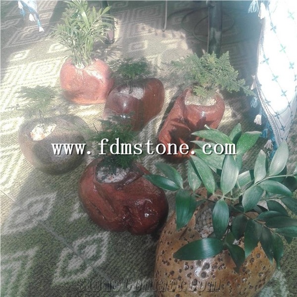 Decorative Small Colorful Flower Pot,Indoor Planters，Unique Indoor Decor Stone Garden Planters
