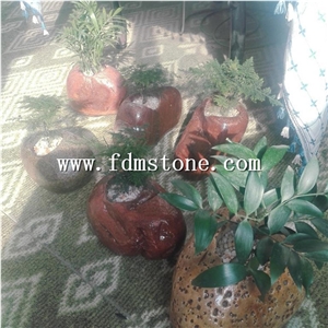 Decorative Small Colorful Flower Pot,Indoor Planters，Unique Indoor Decor Stone Garden Planters