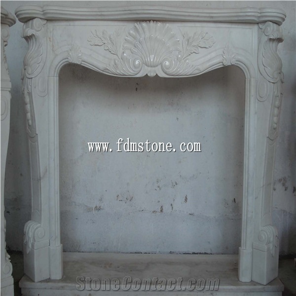 European Style Beige Sandstone Carved Fireplaces Surround Design, Ireland Fireplace Accessories,Indoor Wall Mounted Fireplaces Mantels