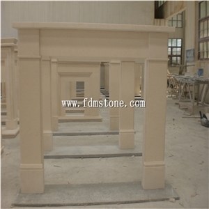 European Style Yellow Marble Stone Carved Human Fireplaces Surround Design, Ireland Fireplace Accessories,Indoor Wall Mounted Fireplaces Mantels