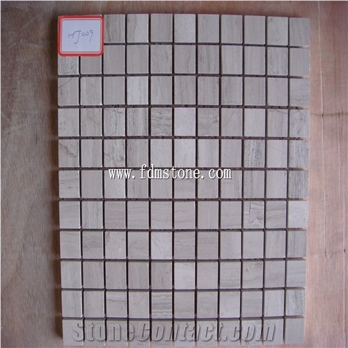 Factory Good Price Beige Color Honed Surface Travertine Marble Mosaic