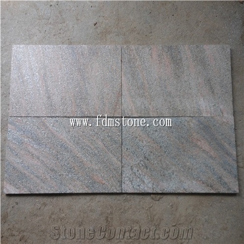 Forest Green Quartzite Flamed Pavers,Pool Tiles,Garden Stone Wall Cladding 600x300 for Sales，China Flamed Wall&Floor Tiles