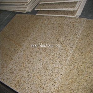 G682 Golden Peach Granite, Padang Yellow, Rustic Yellow Sandblasted Flamed Project Size