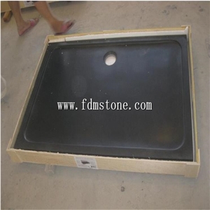 Guangxi White Marble Rectangle Shower Base , Bathroom Stone Shower Tray Price