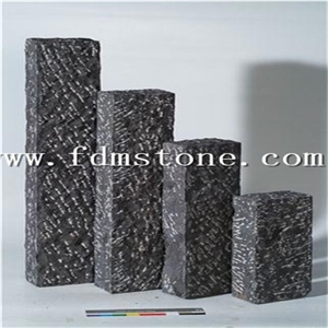 Hainan Black Basalt Cleft Palisade/ Pineappled Column/All Natural Split Pillars/Garden Decoration Stone