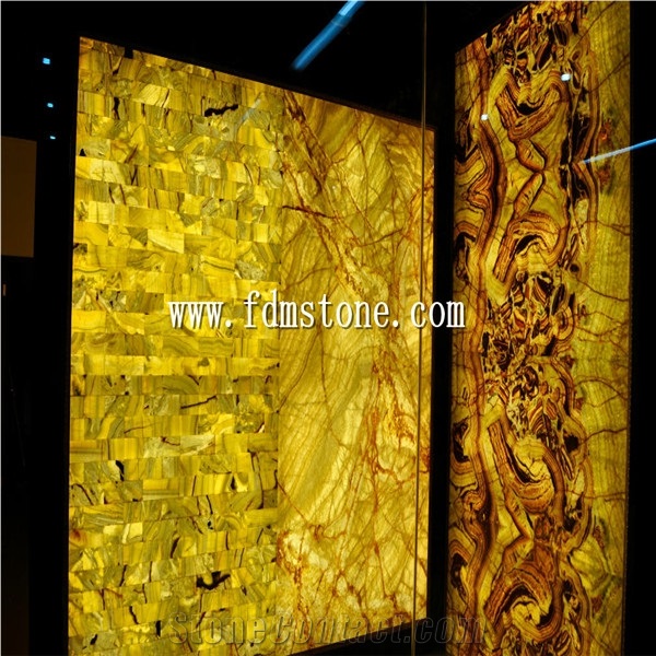 Interior Wall Decoration Onyx Type Artificial Translucent