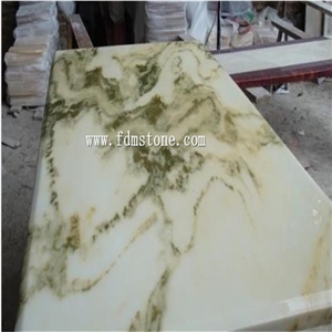 Landscape green  marble Polished   Kitchen Countertop,Vanity Top,Bar Top,Island Top,Bullnosed Desk Tops,Curved Bench Tops,Work Top