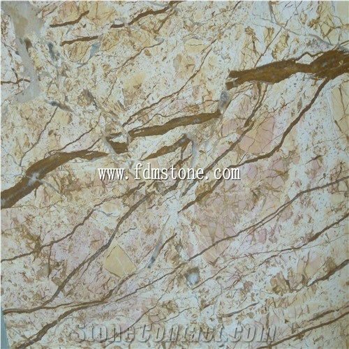 Picasso Gold Beige Marble Polished Big Slab Flooring Tiles,Walling Covering Tiles,Cut to Size Hotel Decoration