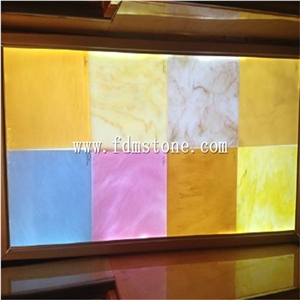 Pink Agate Artificial Alabaster Slab Walling Tiles