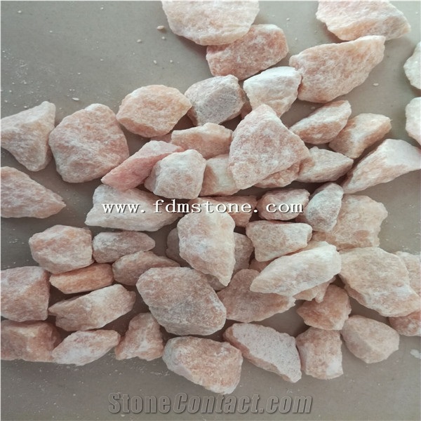 Pink Crushed Gravel Garden Stone,Park Walkway Paving Rock , Landscaping Decoration Pebble Stone Pink Aggregates, Chinese Pink Sand