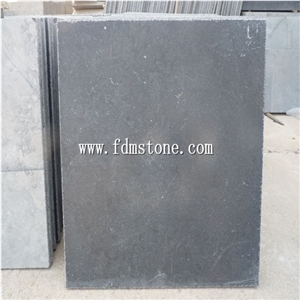 Polished Black Limestone Paver Floor Tiles,Grey Limestone Honed over Hanging Flooring Paving