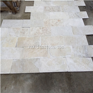 Pure White Sandstone Walling Stone,Mushroom Surface Pattern Decor Stone Products