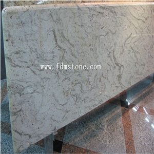 River White Granite Polished Bathroom Kitchen Countertop,Vanity Top,Bar Top,Island Top,Bullnosed Desk Tops,Curved Bench Tops,Work Top