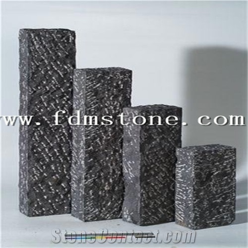 Sandblasted Grey Granite G341 Cleft Pillars/ Garden Palisade,Exterior Stone/ Landscaping Stone