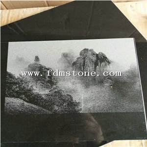 Shanxi Black Stone Photo Shadow Carving