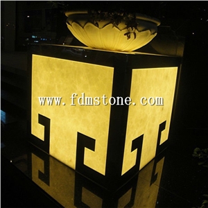 Translycent Stone Panel Light Lamp,Luxury Onyx