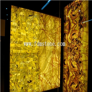 Translycent Stone Panel Light Lamp,Luxury Onyx