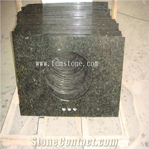 Tropical Brown Granite Polished Kitchen Countertop Bar Top,Island Top,Bullnosed Desk Tops,Curved Bench Tops,Work Top