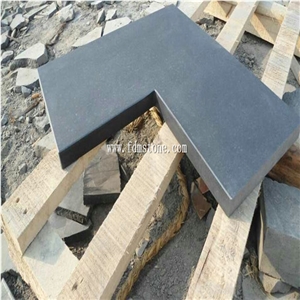 Waterjet Brushed Black Granite Stone Floor Paver and Walling Cladding Tiles,Stairs Tread