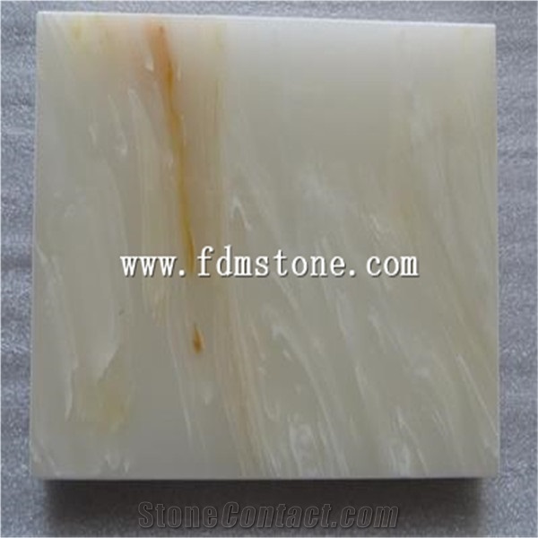 White Artificial Onyx Slab and Tiles