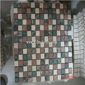 White Light Travertine Mosaic Tiles,Antique Style Mosaic for Wall,Floor,Bathroom,Background,Interior,Hotel Decoration