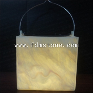 White Onyx Lamp Box Backlit