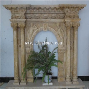 Yellow Marble Firelpace and Marble Fireplaces Mantels,Egypt Fireplaces